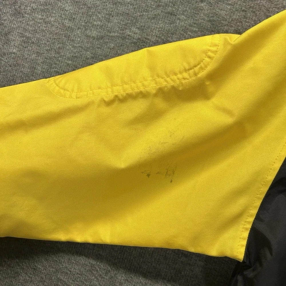 Vintage‎ 90s Nike Windbreaker Jacket Snap Yellow Black Size Youth Small (8)